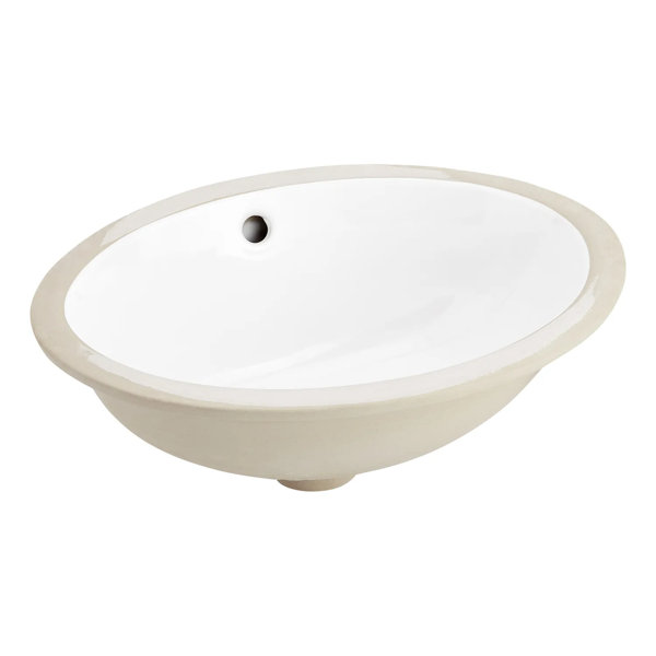 Signature Hardware 18" Oval Porcelain Undermount Bathroom Sink | Perigold